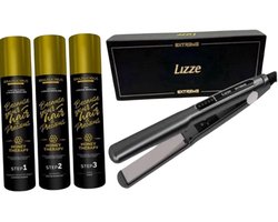 BraziliCious Honey Therapy Keratine - Lizze Extreme Stijltang 250°C - 3x1000ml