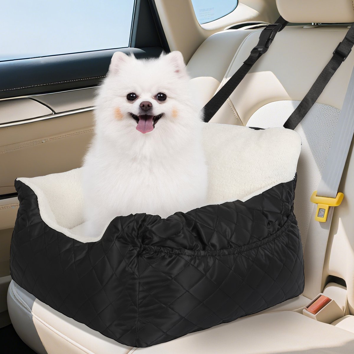 Autostoel voor honden Wasbare-47x47x21cm-Hondenmand Auto - Voor in de Auto en Achterbank -Automand Honden - Hondenstoel - Hondenmand