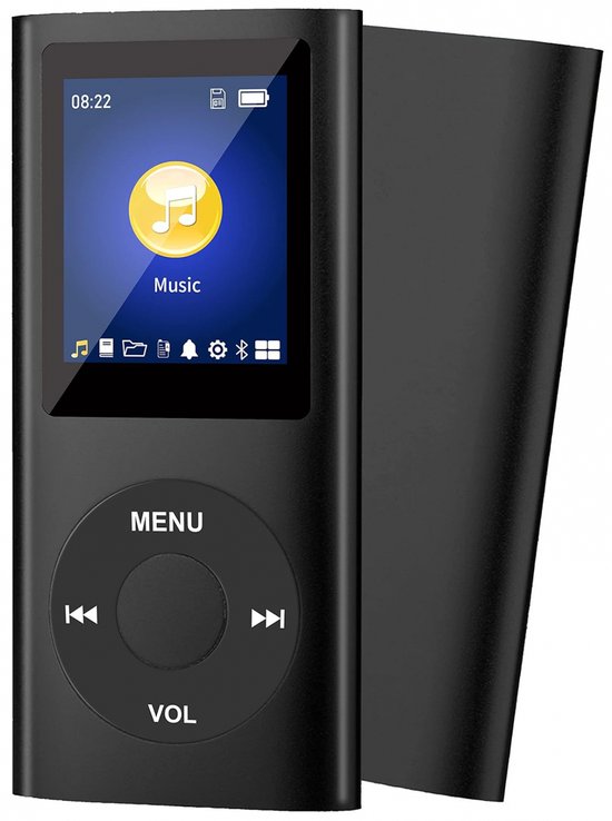 MP3 Speler Bluetooth - Digitaal 1,8-inch LCD-scherm - 32GB - Draagbaar - Luidsprekers met verliesvrije geluidskwaliteit - Voice recorder - Dicatafoon - FM radio
