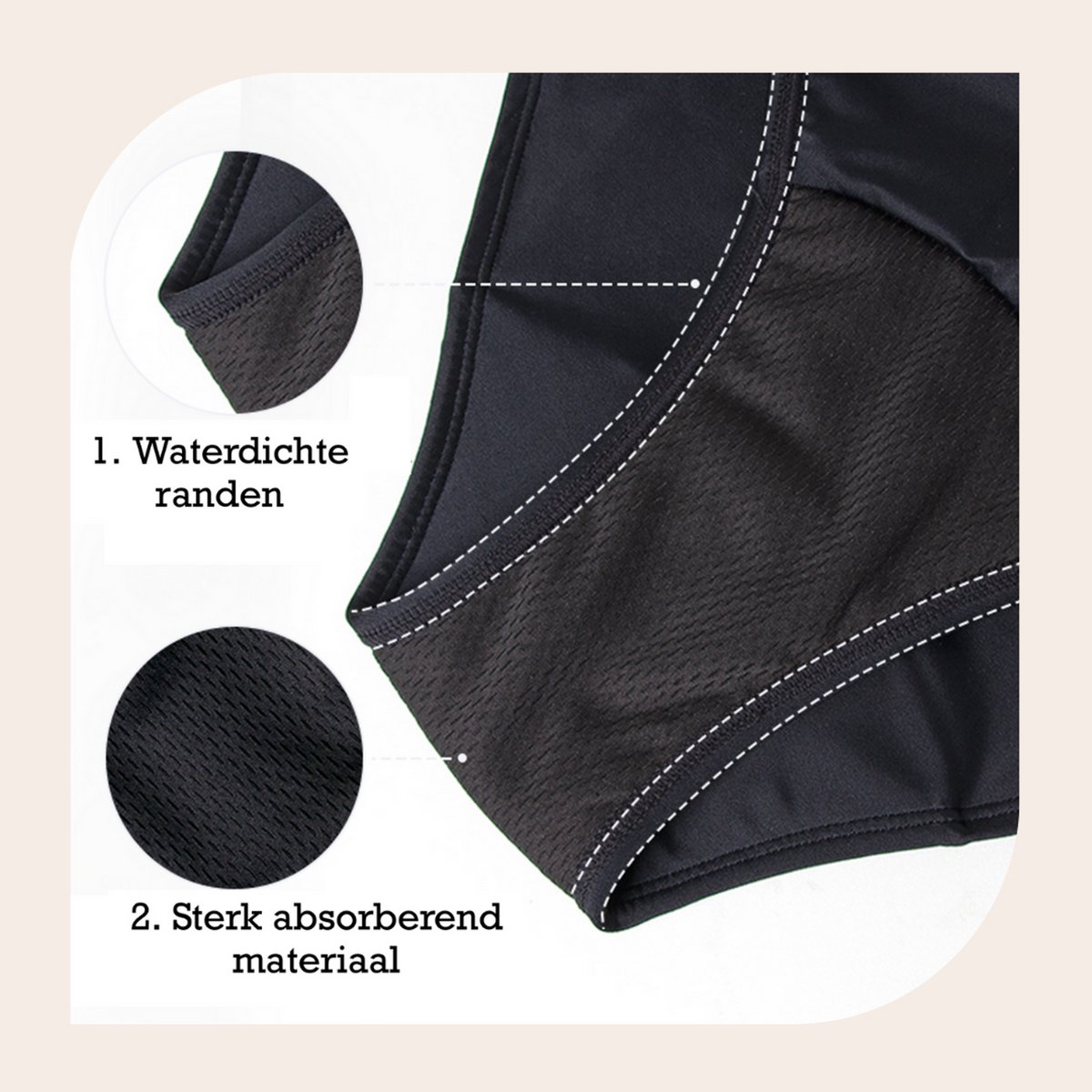 Solite Menstruatie Zwemkleding Bows - Menstruatie Bikinibroekje - Period Swimwear - Menstruatie Zwemslip - EUR 36 — afbeelding 4