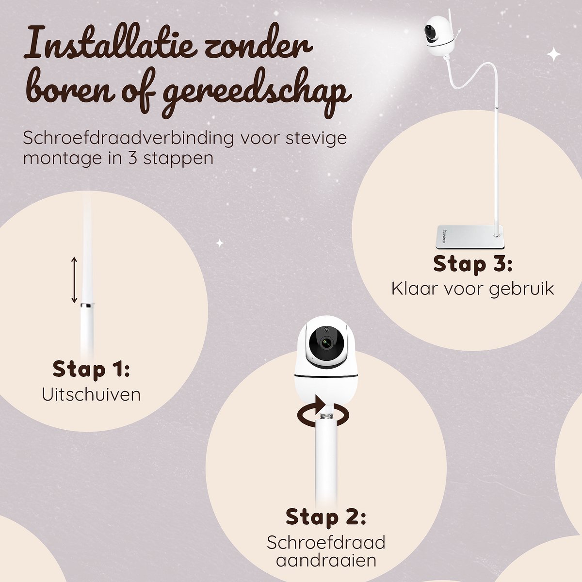 Lovinoo Babyfoonhouder Universeel Flexibel Statief voor - afbeelding 2