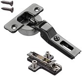 Set van 2 Salice potscharnieren T48, middenscharnier 110°, titanium met dempingsysteem incl. montageplaten, scharnier, van Sotech