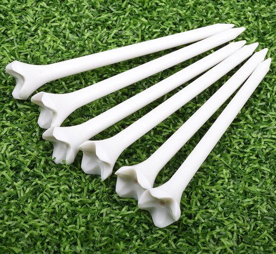 5-stuks Golf Tee - Golfhouder - Gepersonaliseerde golftee - Trainingsuitrusting voor balsporten - Vierklauwige balbasisbeugel - Vierklauwige tee - Geschikt voor golfers om hun ballen te trainen - Wit van Merkloos — afbeelding 5