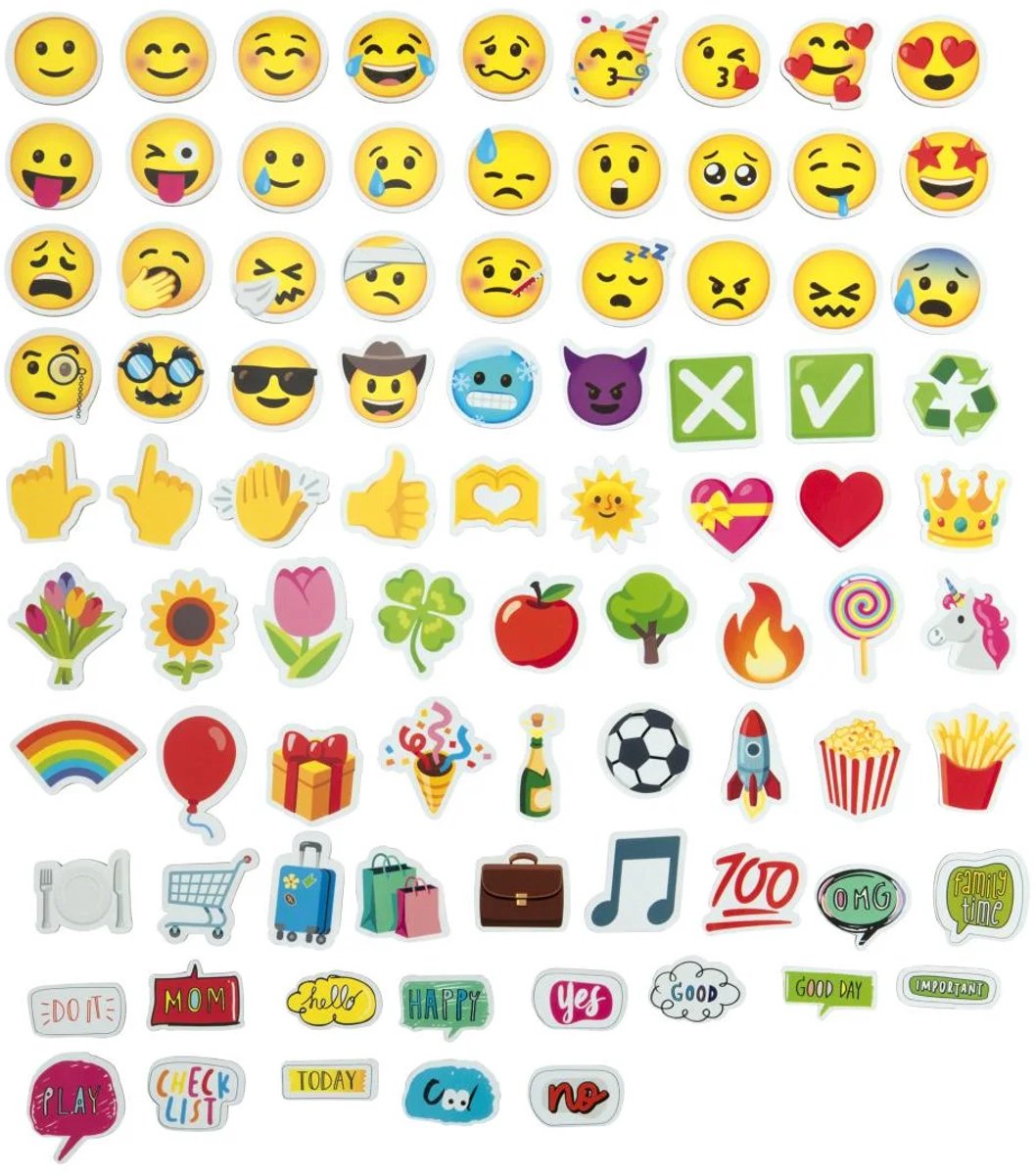 Playtive Speelgoed Magneten - Emoticons - 85 stuks - Emojis