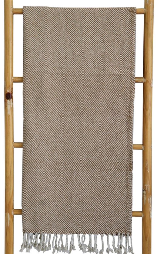 Plaid Mansay 150x125cm bruin/beige