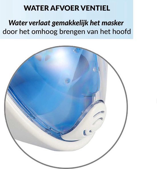 Snorkelmasker voor kinderen- Snorkelset Blauw - Full Face Duikmasker - Duikbril met Snorkel