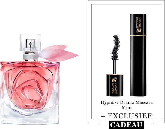 Lancôme La Vie est Belle Rose Extraordinaire Eau de Parfum + Cadeau - La Vie est Belle Rose Extraordinaire 50ml & Hypnose Drama Mascara Zwart Travel Size 2ml Cadeau - Dames Parfum & Mascara - Totaal 52ml