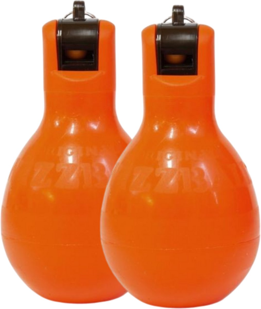 Handfluit - Knijpfluit Original Oranje set van 2