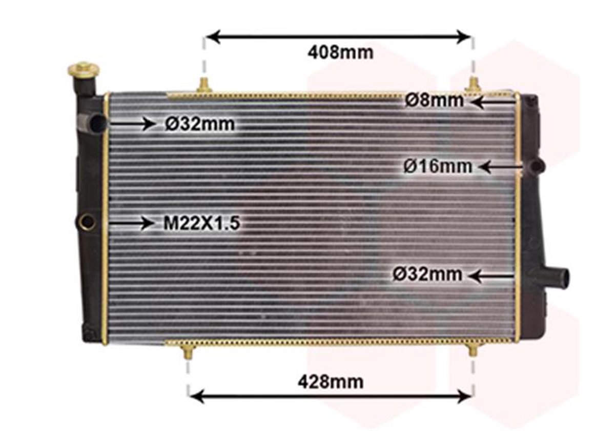 Van Wezel - RADIATOR VOOR PEUGEOT 309 1986-1993 1300G2