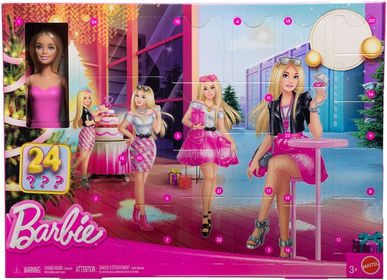 Barbie Advent Calendar Doll and Accessories, Modepop, Vrouw, 3 jaar, Meisjes, 320 mm, 125 g van Barbie — afbeelding 5
