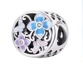 Bloemen Bedel 925 Zilver – Ronde Vorm – Vlinder – RomyStones