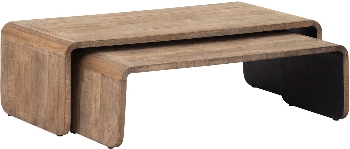 DTP Home Coffee table Evo,30x95x40 cm / 35x110x50 cm, recycled teakwood Bruin