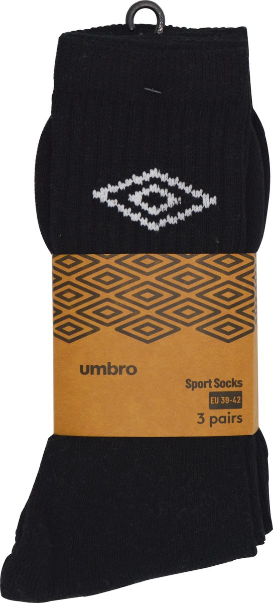Umbro sportkous zwart Tennis Maat 43/46 - 6 paar