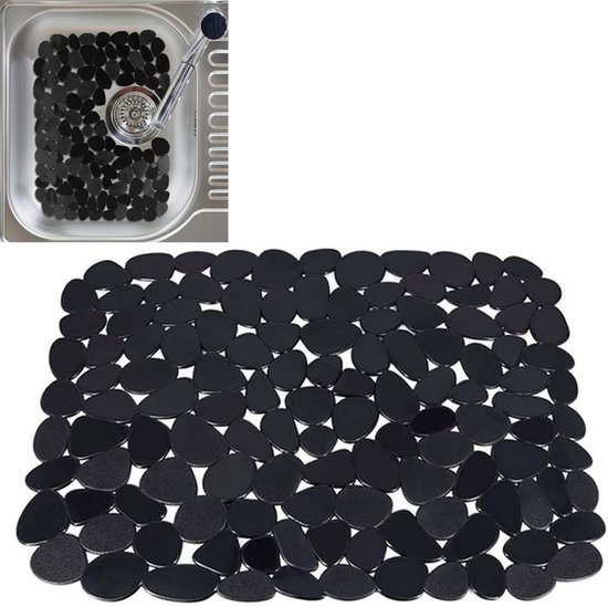 Spoelbakmat Kristall 31x27,5 cm zwart kopen