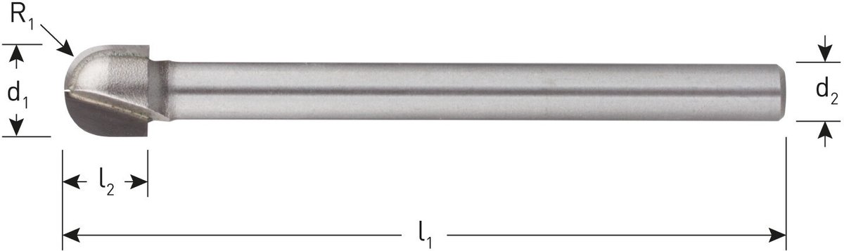 Rotec HM Houtrotfrees, SILVER-LINE, d2=6 /ø9,5