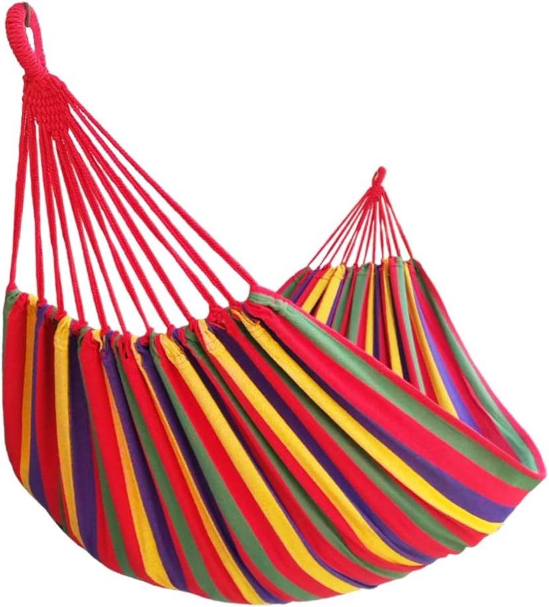 Extra Large Cotton Double Hammock for 2 People - Total Length 350cm, Load 300kg - Portable for Indoor and Outdoor Garden XXXL