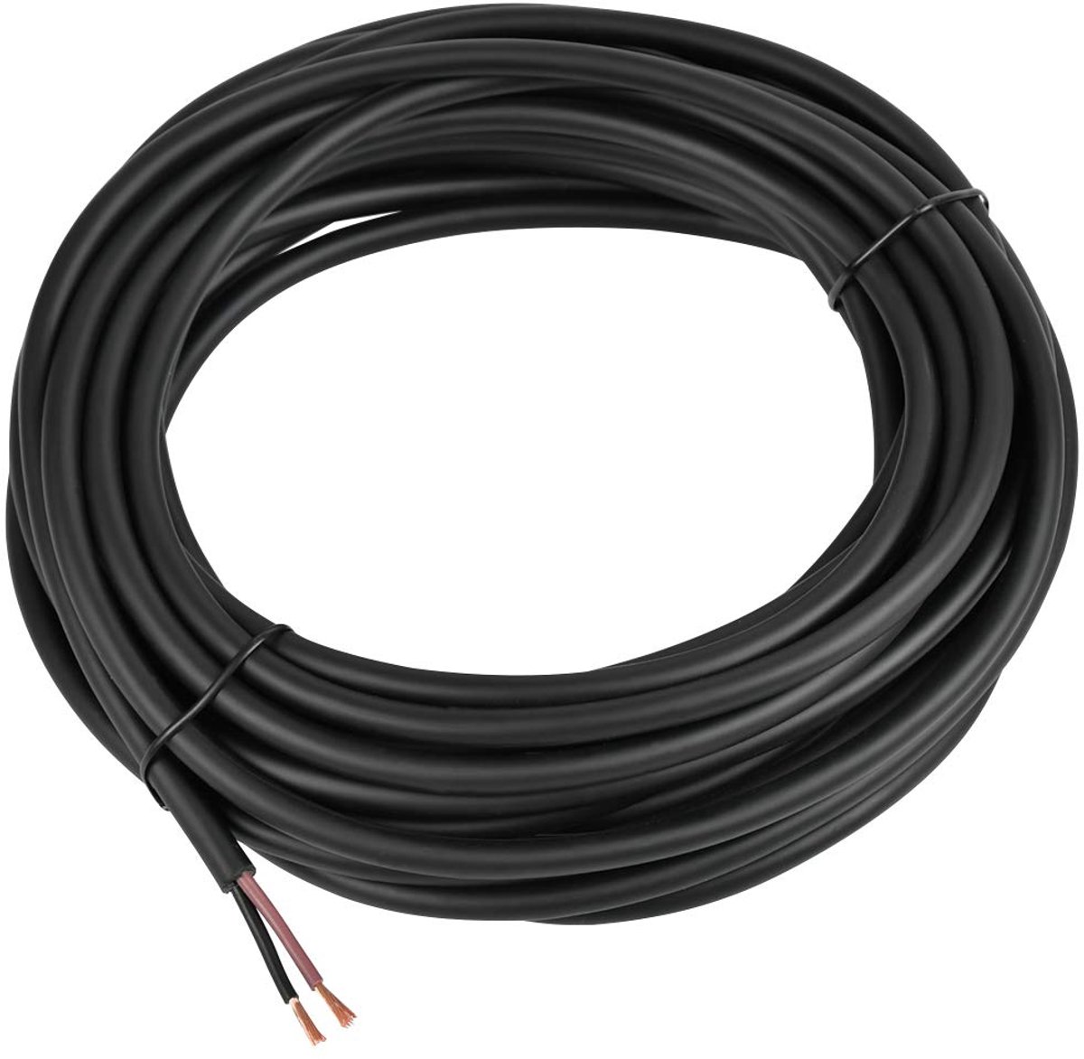 TRANKIELO® - Voertuigkabel FLYY 2 x 1,5 mm² – 10 m Rond en Flexibel – Blanke Koperen Geleider – PVC-Isolatie volgens DIN ISO 6722