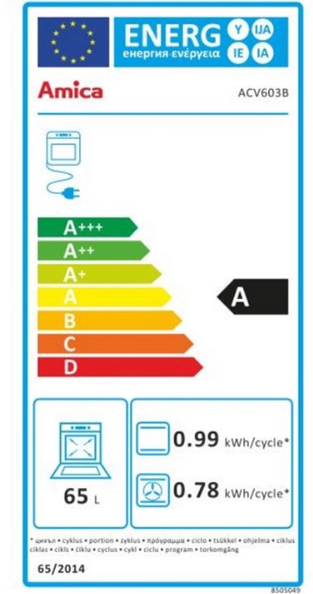 9.5 kW, 50 x 60 cm - 4 zones, 65 L, 43 kg