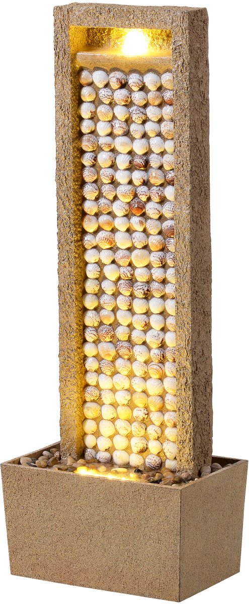 Teamson Home Recht Tuin Waterornament - Waterfontein - Waterval Ontwerp - Met Pomp - Schelpen