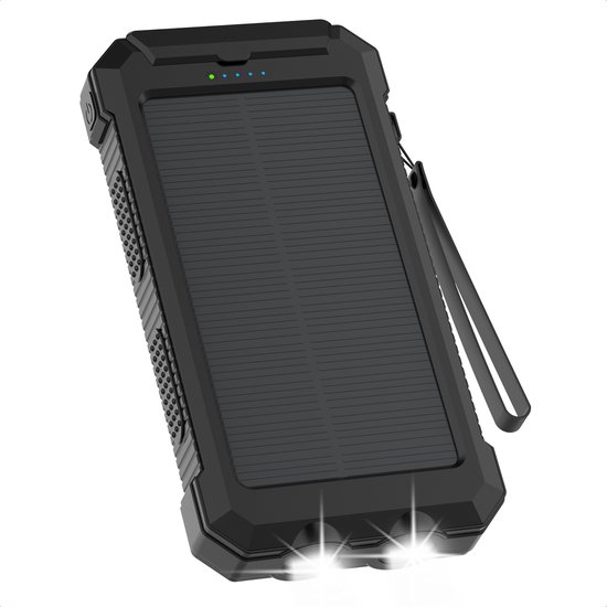 Imoshion Solar Powerbank 20.000 mAh Zwart met Zaklamp - imoshion - €33,99