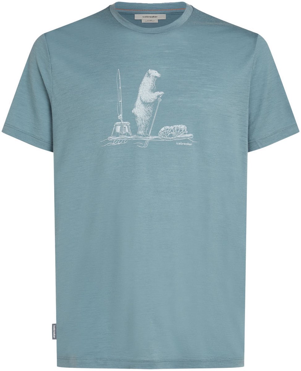 Icebreaker M Mer 150 Tech Lite SS T Pol Paddle – Outdoor Kleding Fleeces en Truien T-Shirt Blauw