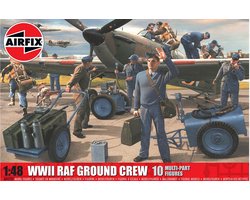 1:48 Airfix 04702 Britse Soldaten WWII - RAF Grondpersoneel - 10 Figuren Plastic Modelbouwpakket