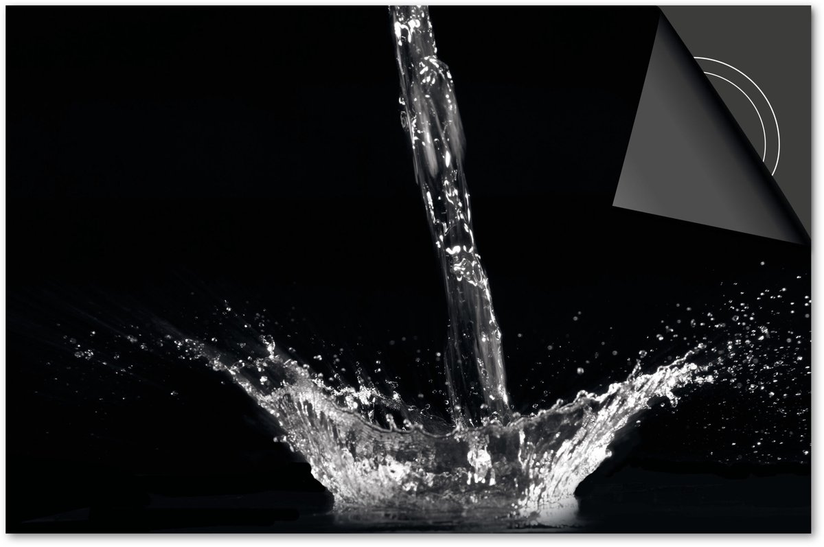 Inductie beschermer 65x52 - afdekplaat inductie mat - Dietrix Kookplaat beschermer - DELUXE - Splash Water Wit