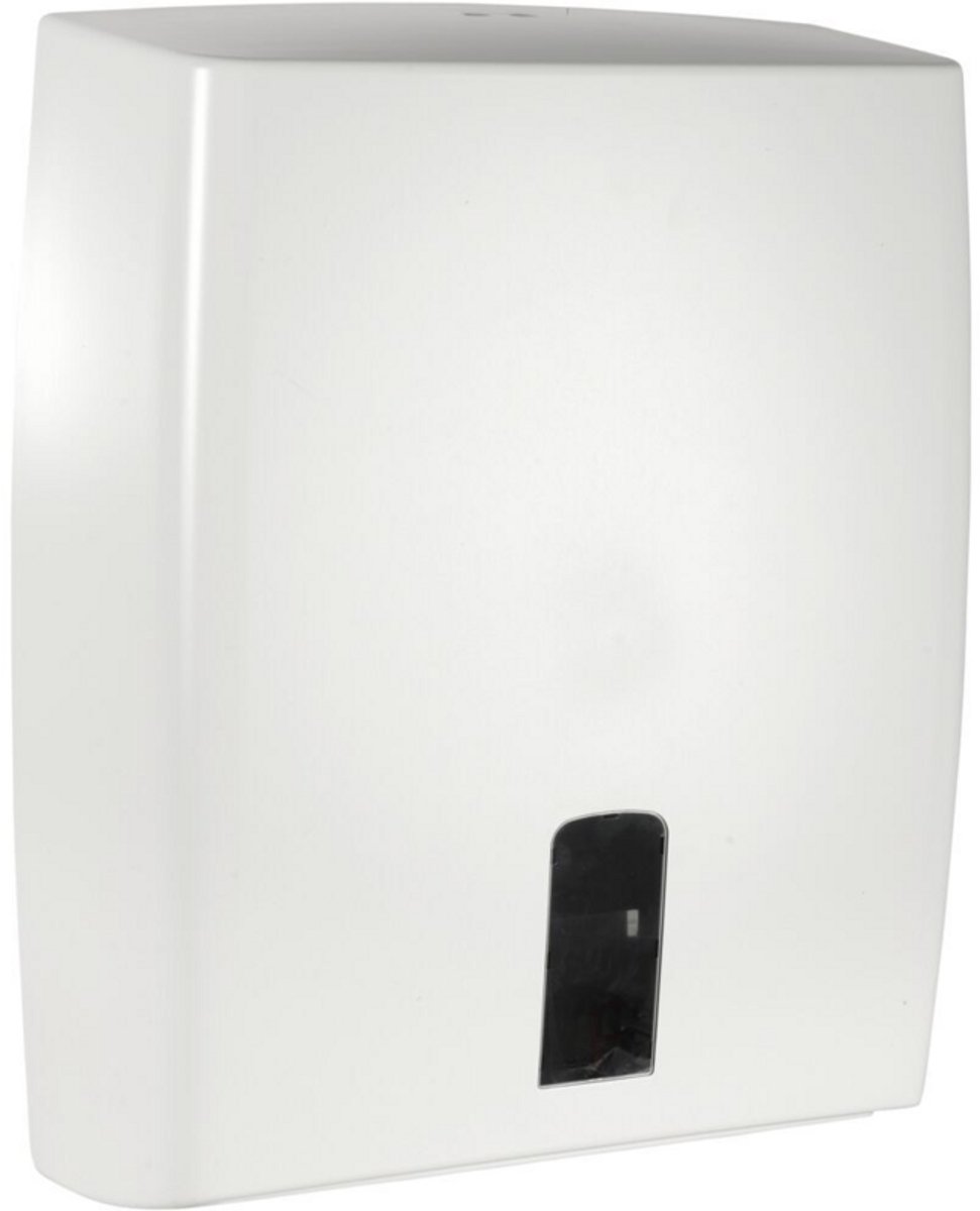 Classic Midi Handdoekdispenser – Wit – Gerecycled kunststof – Voor V- en Z-vouw papier