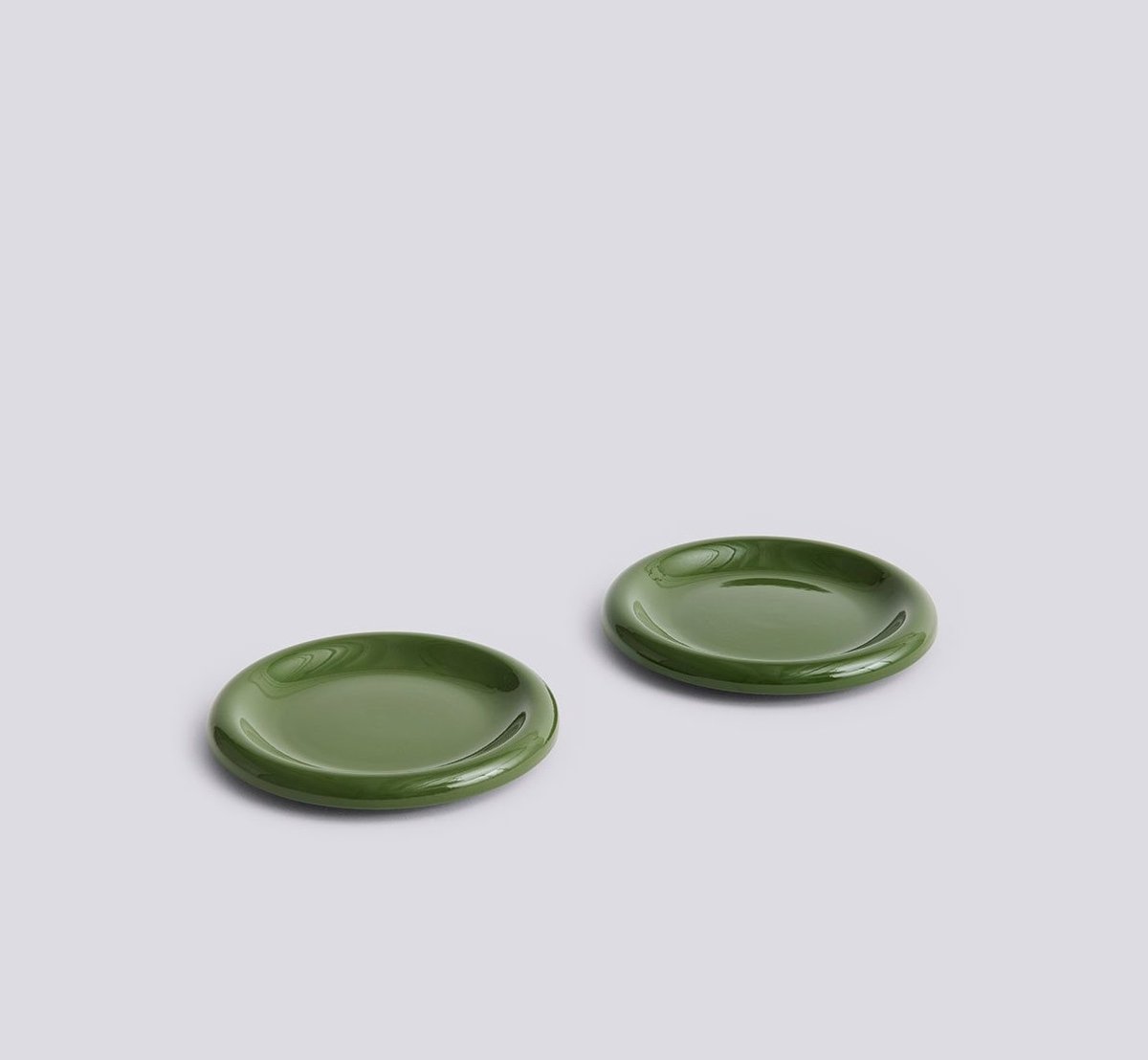 Hay AC459-A668-AI60-02AY Barro plate set of 2 Ø18 x H2.4 cm terracotta material/green colour