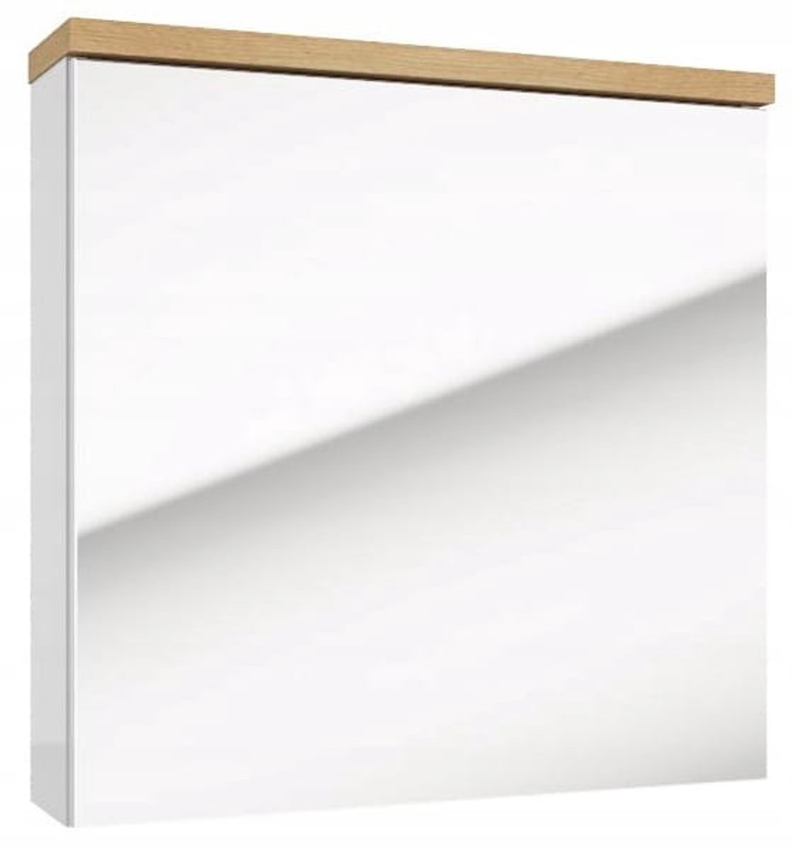 Deftrans Ronda - Hangende Badkamerspiegelkast - 60x60 cm - Wit Hoogglans