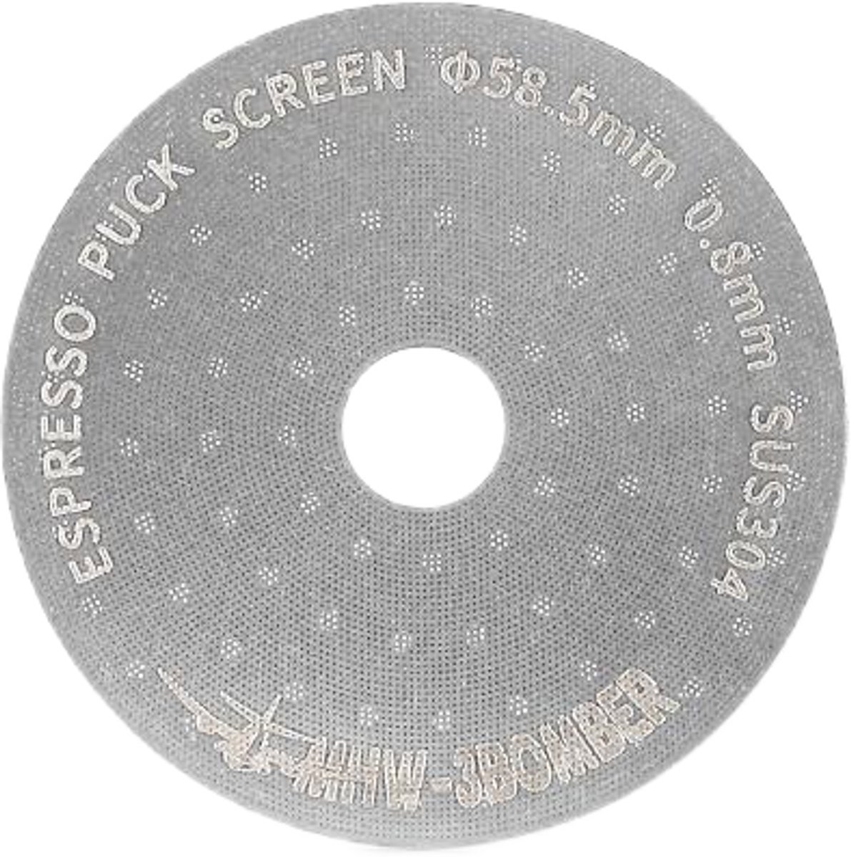 MHW-3BOMBER puck screen - vermindert kanaalvorming - herbruikbaar - houdt zetkop schoon - RVS - 58mm