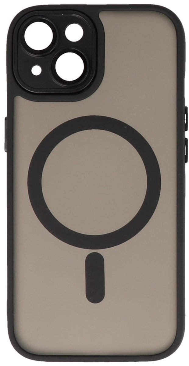 Hoesje Geschikt voor iPhone 14 Plus - Mat-Transparent met Camera Beschermer Case - Zwart