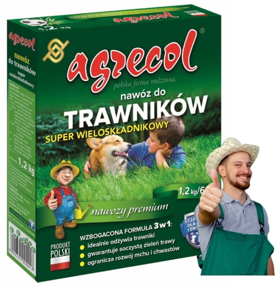 Agrecol - Granulaire Kunstmest - Multicomponent - Voor Gazons - 1,2kg