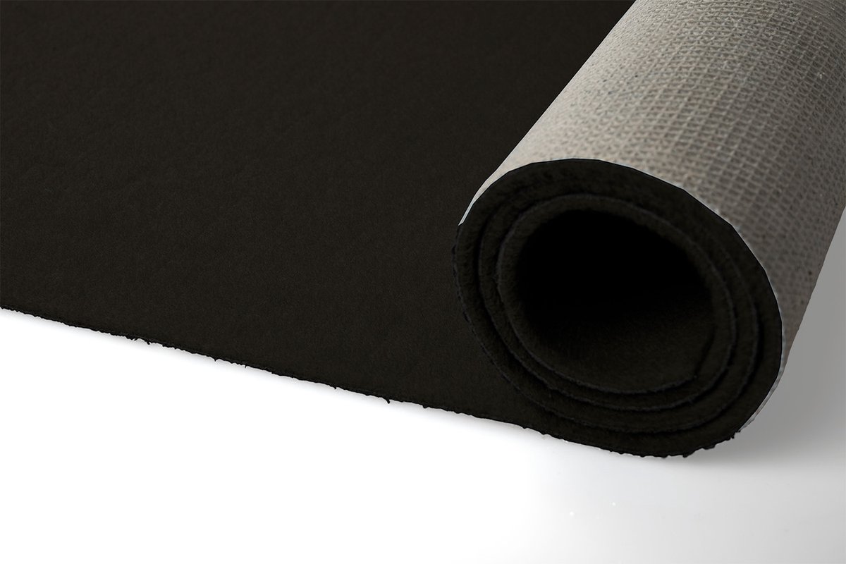 GJ Floors - zwarte indoor/outdoor loper | Dallas - Breedte: 1 / 2 meter - Dikte: 5 mm - Geschikt voor: Indoor / Outdoor