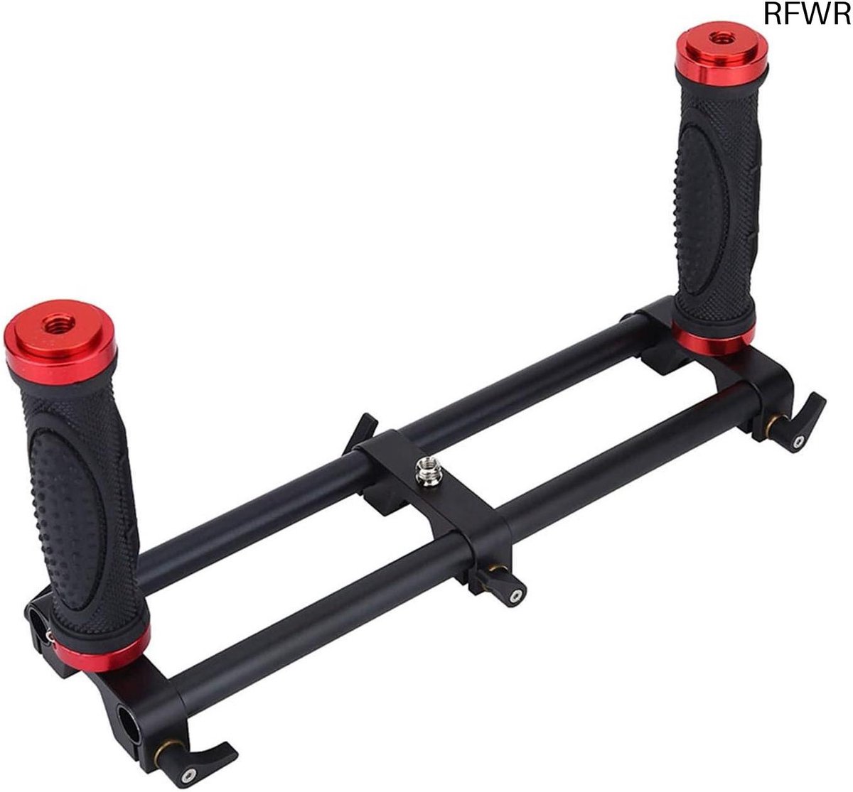 RFWR® Dual Handgreep Stabilisator Rig voor Camera's - Anti-slip en Draagbaar Ontwerp