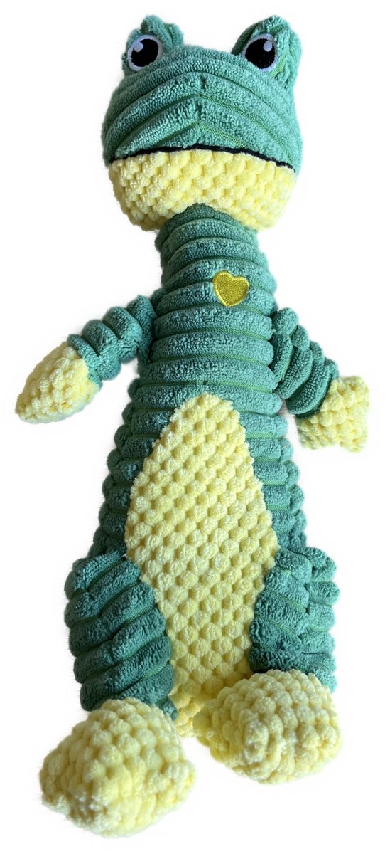 BoDutch Kikker Hondenknuffel - Apporteerspeelgoed - Puppyspeelgoed - Speelgoed met Piep - Groen