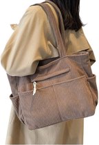 Sac bandoulière Trendy en velours côtelé S&E – Minimaliste et spacieux – Rose