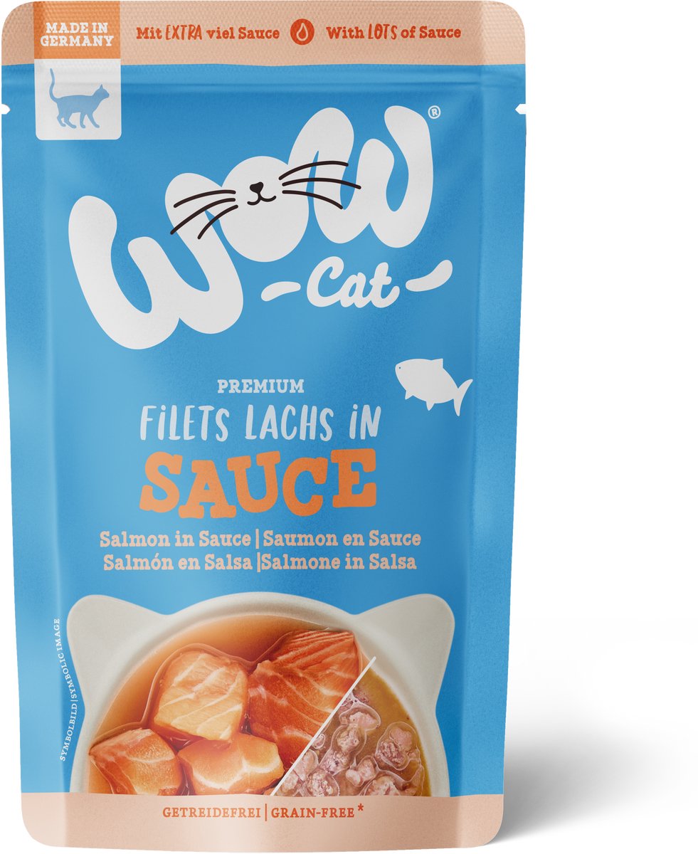 Wow WOW CAT - Sauce Pouchbeutel 8x85g | Lachs
