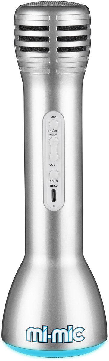 Mi-Mic Mini Bluetooth Karaoke Microfoon zilver