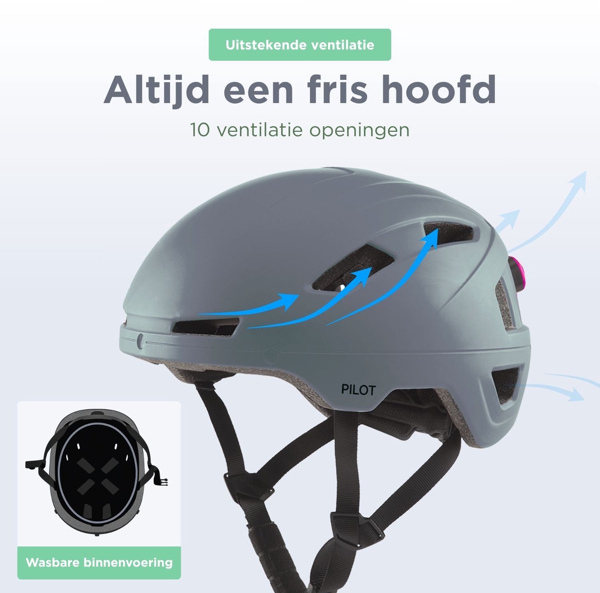 GOOFF Pilot - Snorfiets Helm met LED thumbnail 3