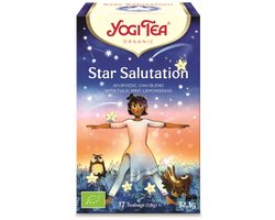 Yogi Tea Star Salutation Bio - Biologische Kruidenthee met Hibiscus, Pepermunt en Kardemom voor Innerlijke Rust en Verfrissing