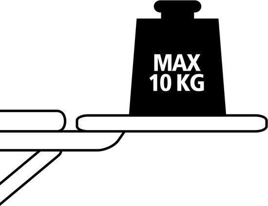 Brabantia Strijkplank B - voor Stoomgenerator - 124 x 38 cm - Titan Oval