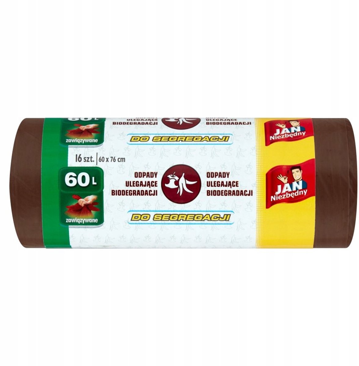 Jan Niezbędny - Afvalzakken - Bruin - 60L - Zware Kwaliteit