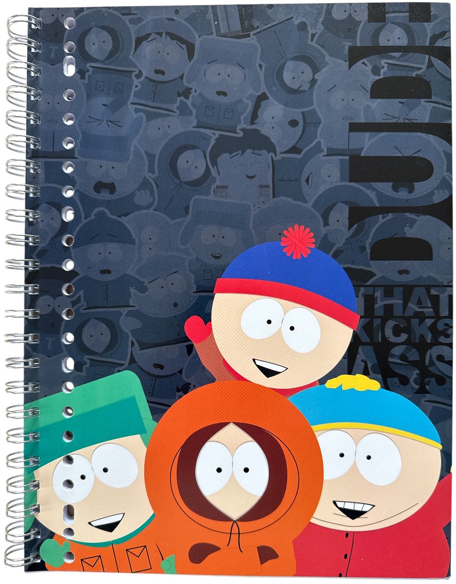 Collegeblok A4 gelinieerd “South Park” – 80 pagina’s, spiraalbinding