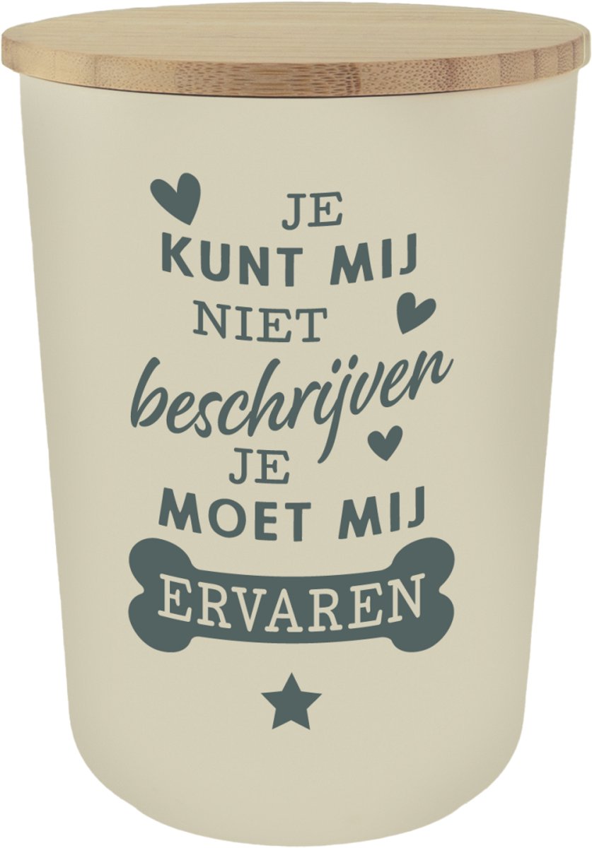 Koekjes pot hond - je kunt mij niet beschrijven je moet mij ervaren