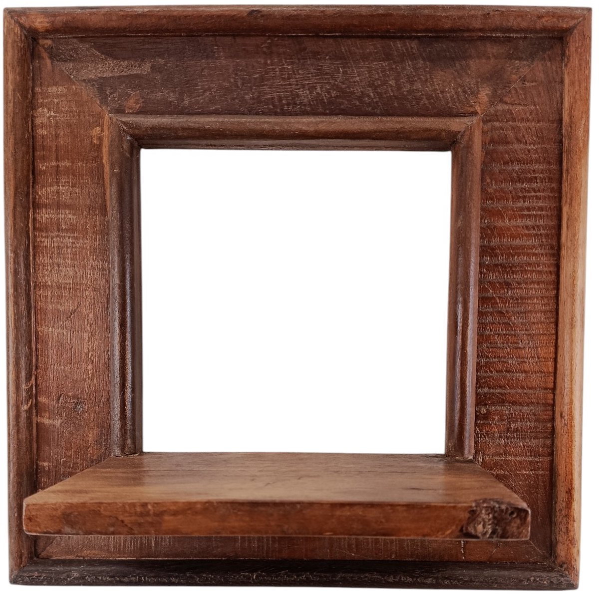 Wandplank met lijst | hergebruikt hout | Wandlijst