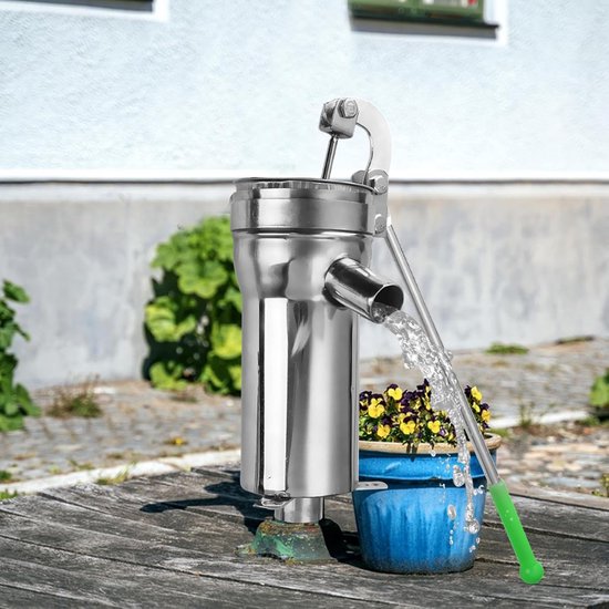 Rotatiepomp Handwaterpomp Handpomp Waterpomp Tuinpomp Roestvrij staal handmatig energiebesparend Roestvrij staal Huishoudelijke staandpomp Springfontein Waterpomp Tuin Hofpompen