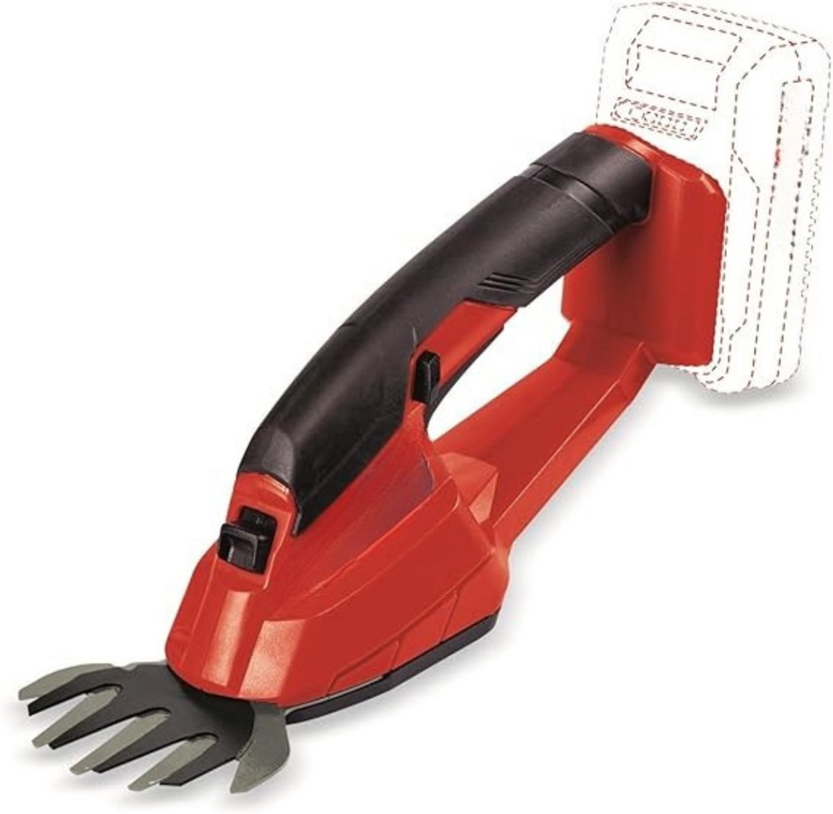 Thuys – Grasschaar – Met Accu – Grasschaar Met Steel –‎ 12 x 12.5 x 30 cm – Zwart/Rood