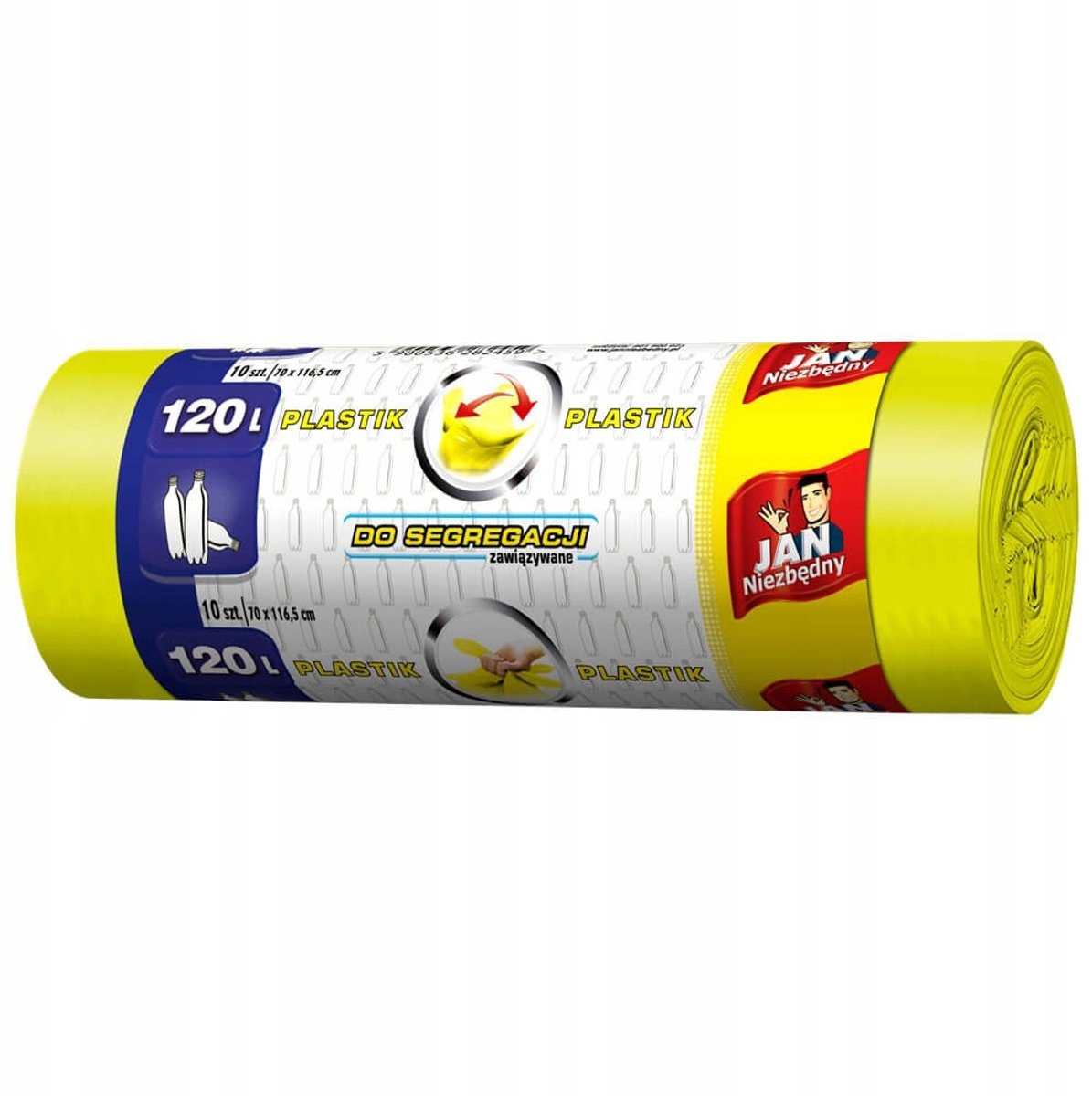 Jan Niezbędny - Afvalzakken - 120L - Geel - Sterk en Duurzaam