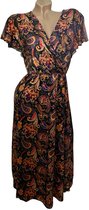 Dames Middellange Zomerjurk / Strandjurk 1515 Maat - S Zwart